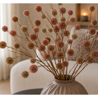 Countryfield Kunsttak Bloem Echinops roze - 4 x 13 x 105 cm