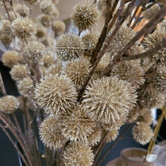 Countryfield Kunsttak Bloem Echinops champagne - 4 x 13 x 105 cm