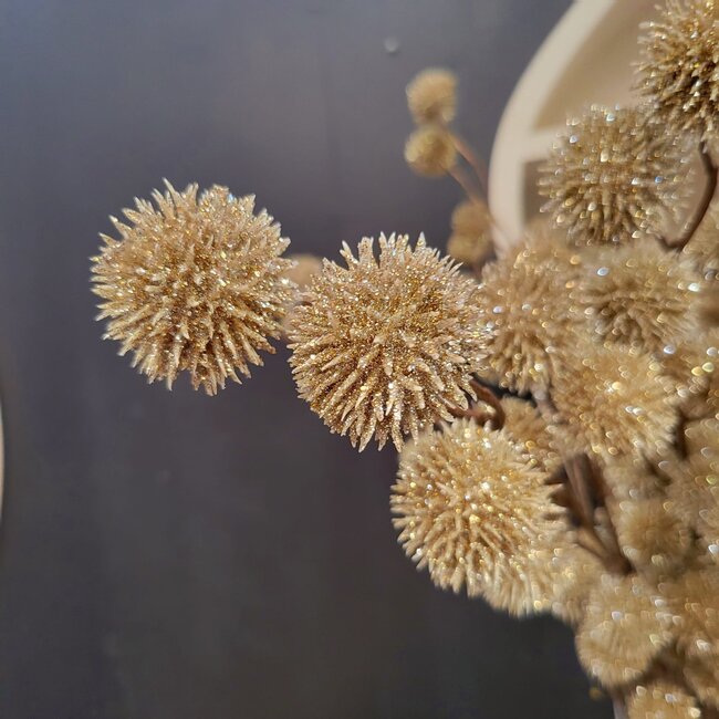 Countryfield Kunsttak Bloem Echinops champagne - 4 x 13 x 105 cm