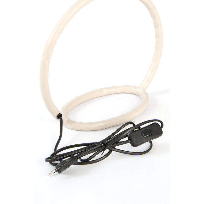Light en Living Lampvoet 29,5x13x29 cm ELIORO mat creme