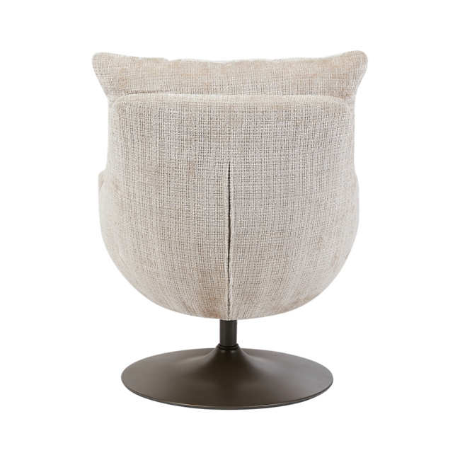 Tower Living Force Fauteuil met hocker - Cremona 14 beige (draaibaar)