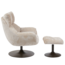 Tower Living Force Fauteuil met hocker - Cremona 14 beige (draaibaar)