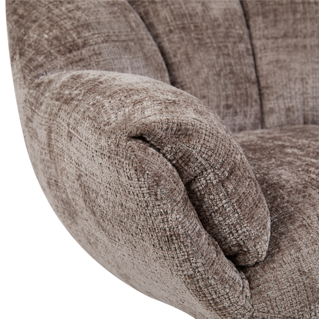 Tower Living Force Fauteuil met hocker - Cremona 24 clay (draaibaar)