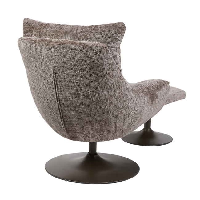 Tower Living Force Fauteuil met hocker - Cremona 24 clay (draaibaar)