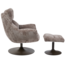 Tower Living Force Fauteuil met hocker - Cremona 24 clay (draaibaar)