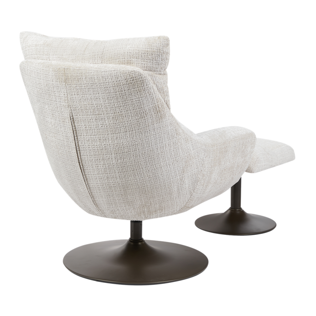 Tower Living Force Fauteuil met hocker - Cremona 02 zand (draaibaar)