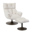 Tower Living Force Fauteuil met hocker - Cremona 02 zand (draaibaar)