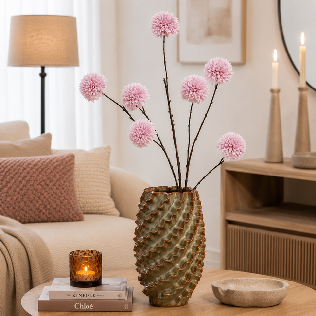 Countryfield Kunsttak Bloem Chrysanthemum lila - 77 x 42 x 107 cm