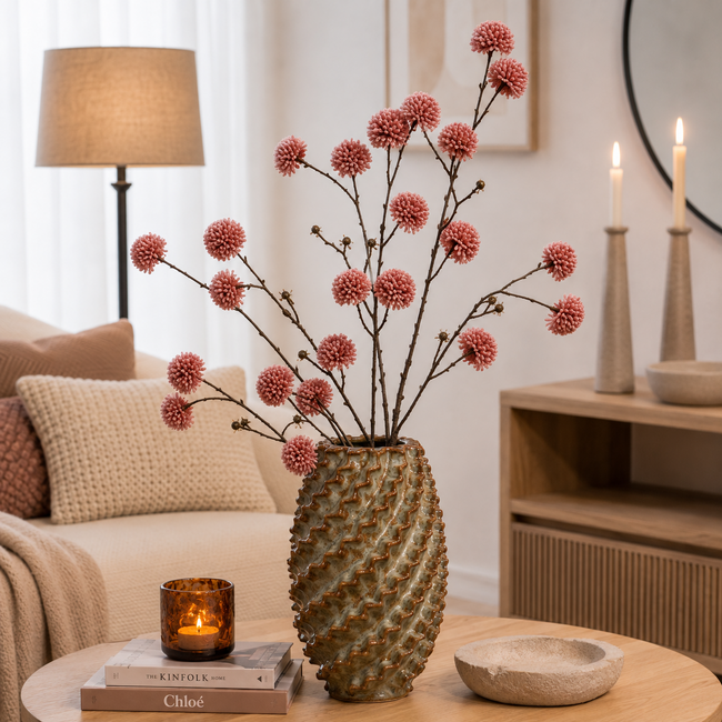 Countryfield Kunsttak Chrysanthemum santini roze -57 x 53 x 113 cm