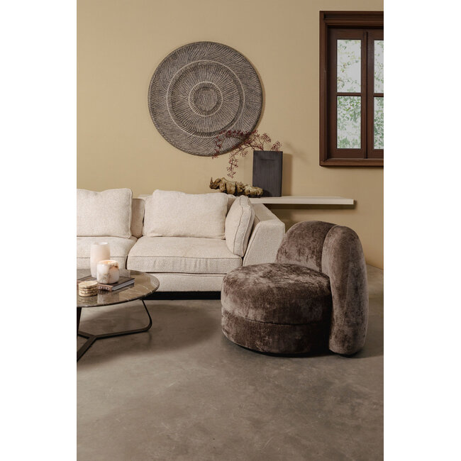 PTMD Wandornament Zoelle Donkergrijs MDF carved M