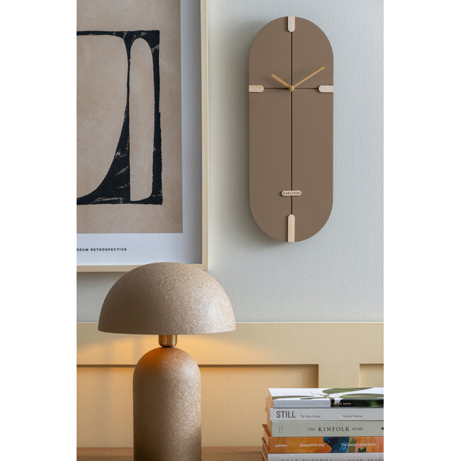 Karlsson Wandklok Oxford ovaal - mocca bruin