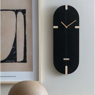 Karlsson Wandklok Oxford ovaal - zwart