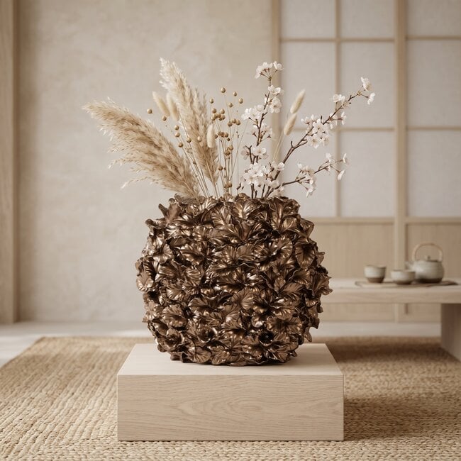 Light en Living Vaas deco 46x22x36,5 cm VELINA bruin-brons