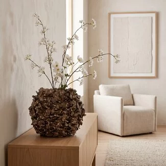 Light en Living Vaas deco 33,5x19x28,5 cm VELINA bruin-brons