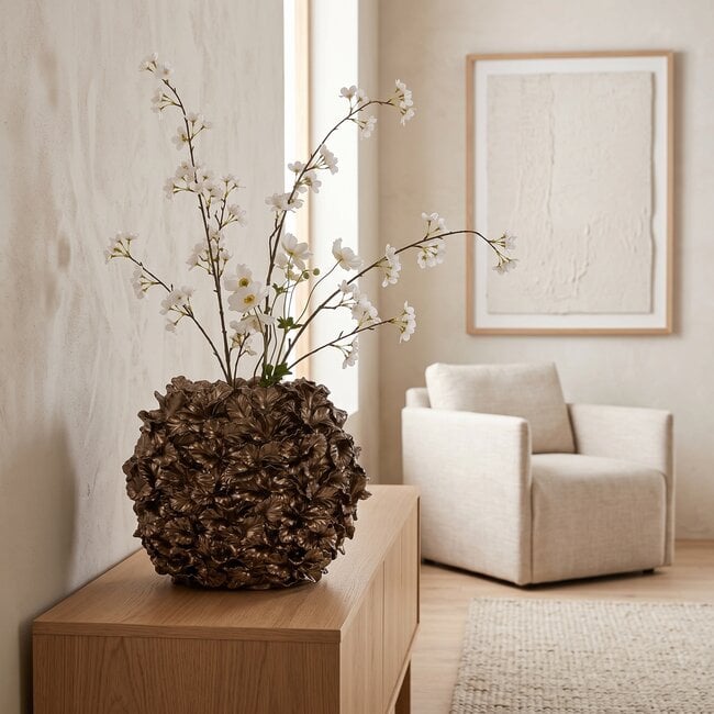 Light en Living Vaas deco 33,5x19x28,5 cm VELINA bruin-brons