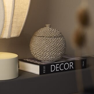 Light en Living Deco box Ø16,5x16,5 cm COLDROS zand