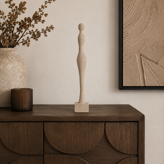 Light en Living Ornament 5x5x37,5 cm TAROPA zand