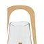 Light en Living Windlicht Ø18x26,5 cm ANOSY glas helder+hout zand