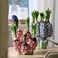 Light en Living Vaas deco 35x21x28 cm FLOWER keramiek roze+groen