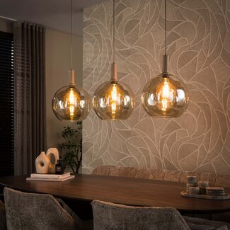 WoonStijl Hanglamp 3 Lichts Sfera beige