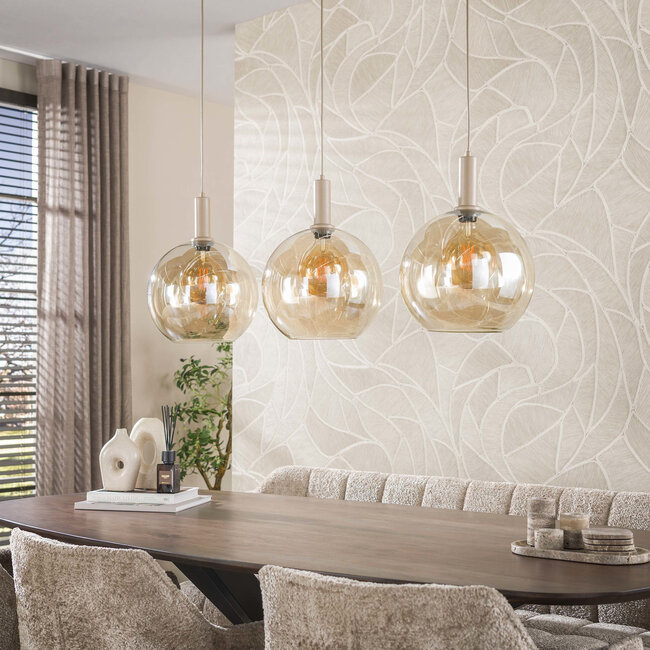 WoonStijl Hanglamp 3 Lichts Sfera beige