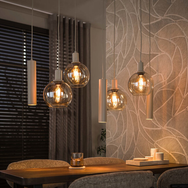 WoonStijl Hanglamp 4+3L Sfera beige