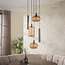 WoonStijl Hanglamp Serene getrapt 5-lichts Sienna bruin