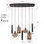 WoonStijl Hanglamp Serene 4+3-lichts Sienna Bruin