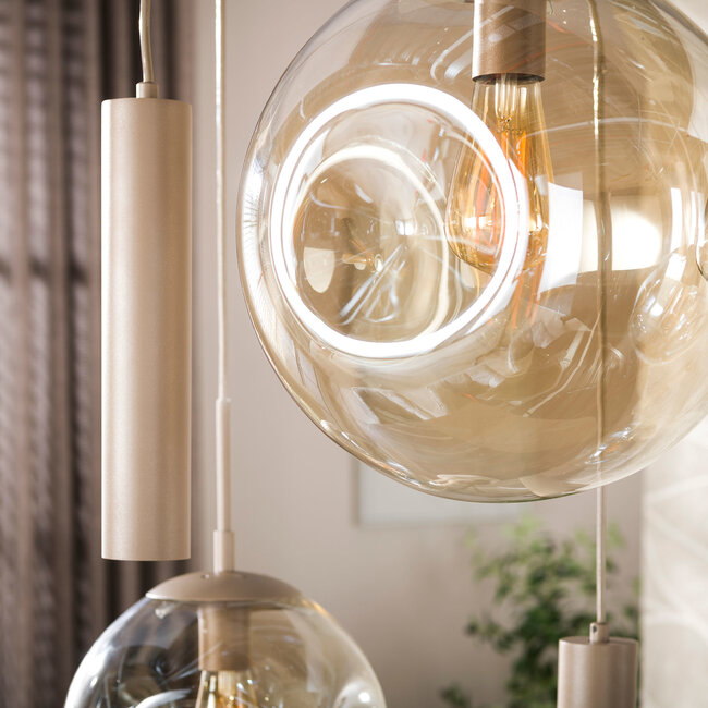 WoonStijl Hanglamp Stellar pendel 5+4-lichts Beige