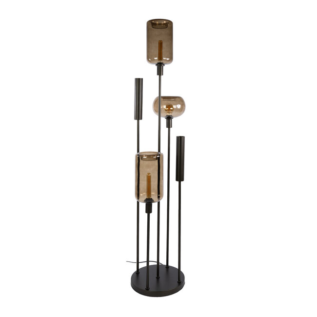 WoonStijl Vloerlamp Serene switch getrapt 2+3-lichts Sienna bruin