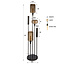 WoonStijl Vloerlamp Serene switch getrapt 2+3-lichts Sienna bruin
