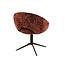 WoonStijl Armstoel Cupa draaibaar Delviro bordeaux rood - frame bruin