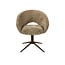 WoonStijl Armstoel Cupa draaibaar Delviro champagne - frame bruin