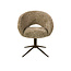 WoonStijl Armstoel Cupa draaibaar Delviro Delviro champagne - frame bruin