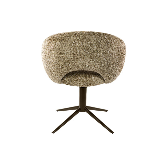 WoonStijl Armstoel Cupa draaibaar Delviro Delviro champagne - frame bruin