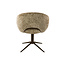 WoonStijl Armstoel Cupa draaibaar Delviro Delviro champagne - frame bruin