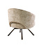 WoonStijl Fauteuil Salon Cross draaibaar Monti zand- frame bruin