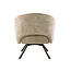 WoonStijl Fauteuil Salon Cross draaibaar Monti zand- frame bruin