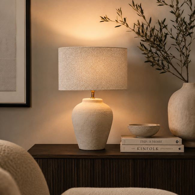 Light en Living Kap ovaal recht smal 30-15-25 cm BRANDY beige