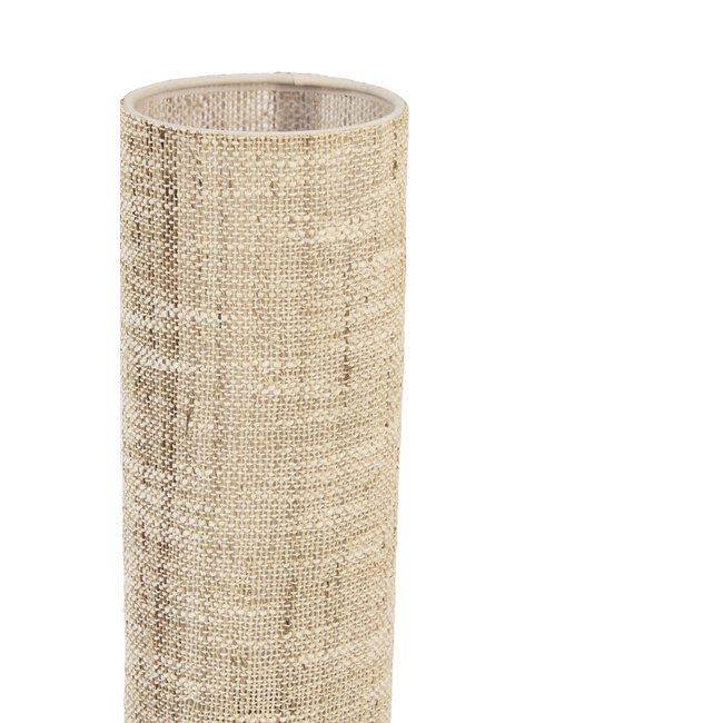 Light en Living Tafellamp Ø12x42,5 cm BRYLO hout print d bruin+linnen naturl