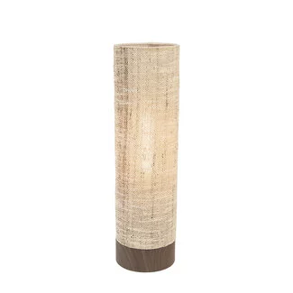 Light en Living Tafellamp Ø12x42,5 cm BRYLO hout print d bruin+linnen naturl