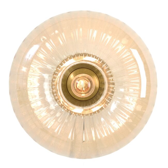 Light en Living Wandlamp Ø30 cm MASHA glas amber+goud