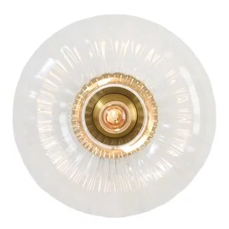 Light en Living Wandlamp Ø30 cm MASHA glas helder+goud