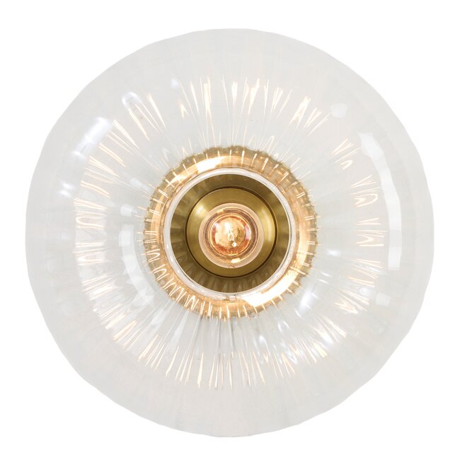 Light en Living Wandlamp Ø30 cm MASHA glas helder+goud