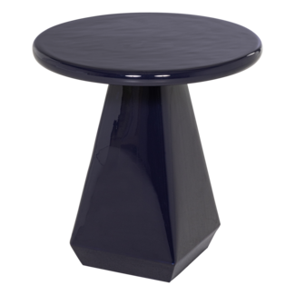Woood Lavo Bijzettafel Metaal Hoogglans Donkerblauw