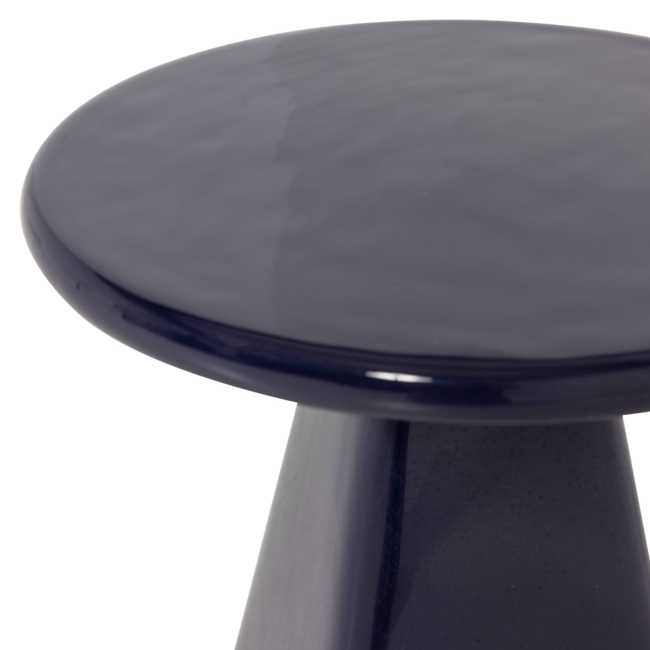 Woood Lavo Bijzettafel Metaal Hoogglans Donkerblauw