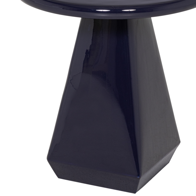 Woood Lavo Bijzettafel Metaal Hoogglans Donkerblauw