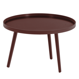 Woood Mesa Bijzettafel L 34xo60 Cm Hout Bordeauxrood [FSC]