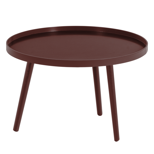 Woood Mesa Bijzettafel L 34xo60 Cm Hout Bordeauxrood [FSC]
