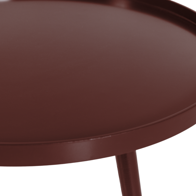Woood Mesa Bijzettafel L 34xo60 Cm Hout Bordeauxrood [FSC]